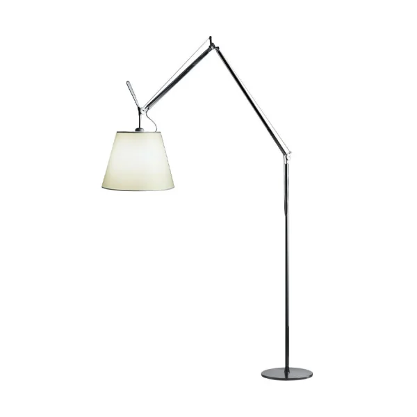 Artemide Tolomeo Mega vloerlamp perkament-zwart, ø42cm