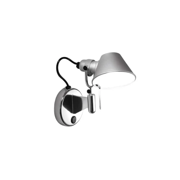 Artemide - Tolomeo Micro Faretto Wandlamp met Schakelaar Dimbaar LED Aluminium