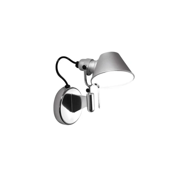 Artemide - Tolomeo Micro Faretto Wandlamp/Schakelaar E14 Aluminium