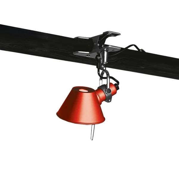 Artemide Tolomeo Micro Pinza wandlamp klembevestiging rood