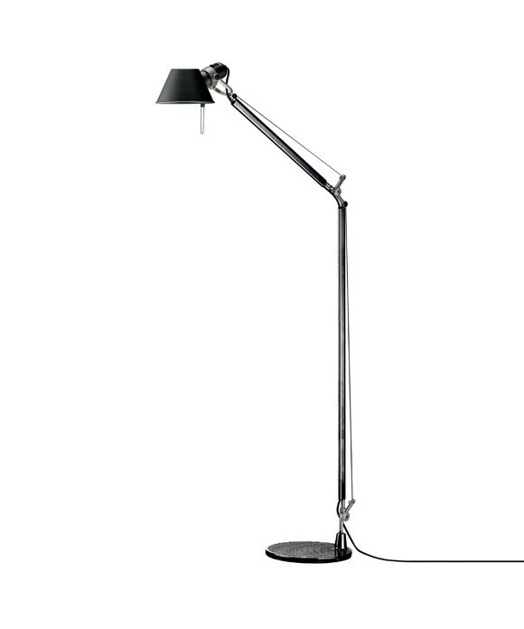 Artemide - Tolomeo Reading Staande Lamp Zwart met Aluminium Voet