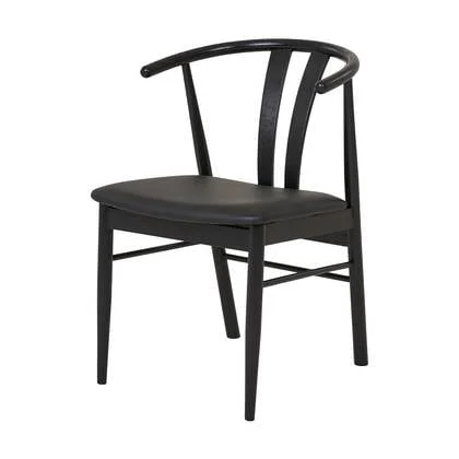 Artichok Jonna Eetkamerstoel Zwart - Zwart Onderstel