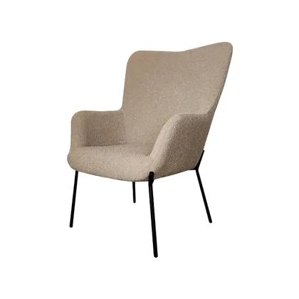 Artichok Rosemarie bouclé fauteuil lichtbruin