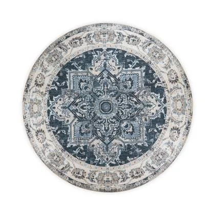 Artichok Valerie Vloerkleed Vintage Ø 200 cm - Blauw