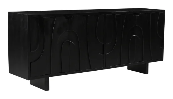 Artistiq Dressoir Elisebeth Mangohout, 180cm - Zwart