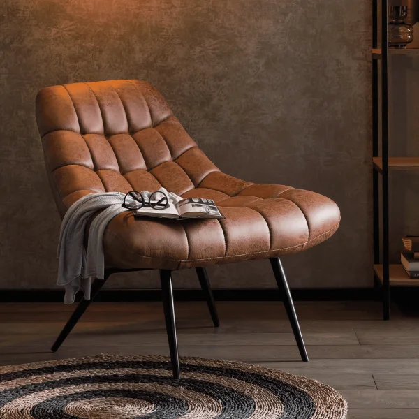 Artistiq Fauteuil Aris PU - Cognac