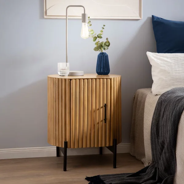 Artistiq Nachtkastje Bethann Mangohout, 50 x 40cm - Bruin,Hout,Naturel