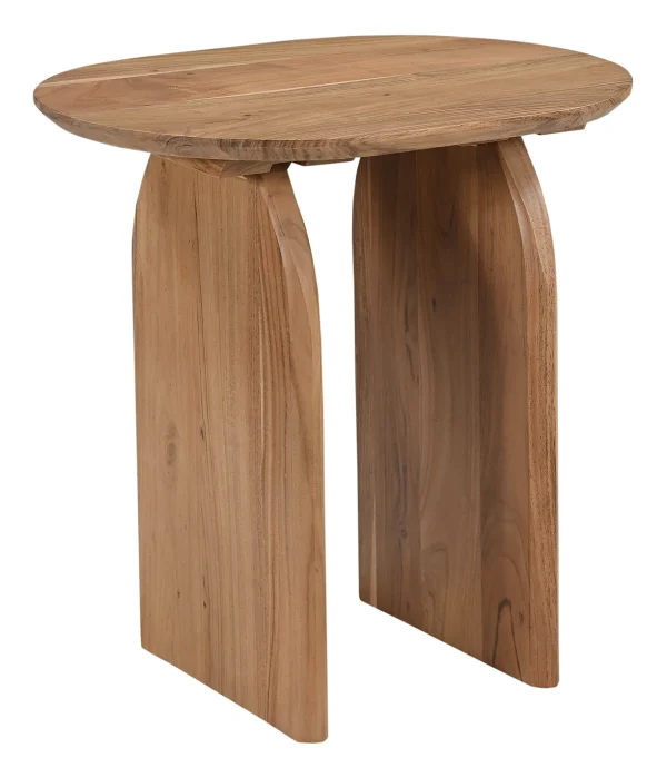 Artistiq Ovale Bijzettafel Sequia Acaciahout, 60 x 45cm - Bruin - Rond