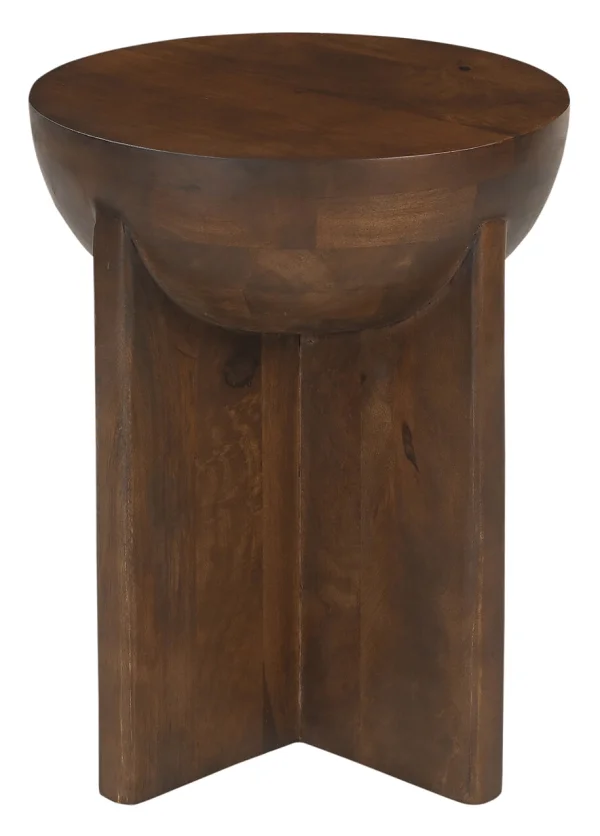 Artistiq Ronde Bijzettafel Sharenna Mangohout, 40cm - Bruin