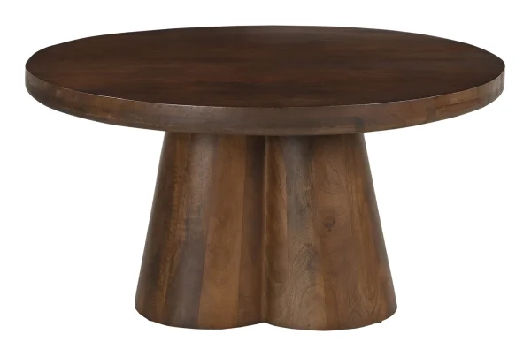 Artistiq Ronde Salontafel Effrey Mangohout, 80cm - Bruin
