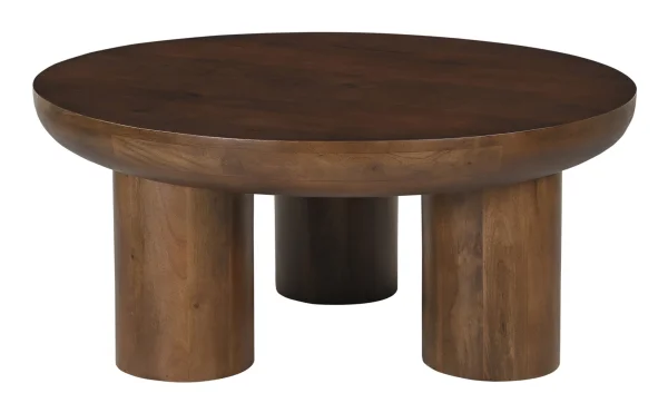 Artistiq Ronde Salontafel Leighanna Mangohout, 90cm - Bruin
