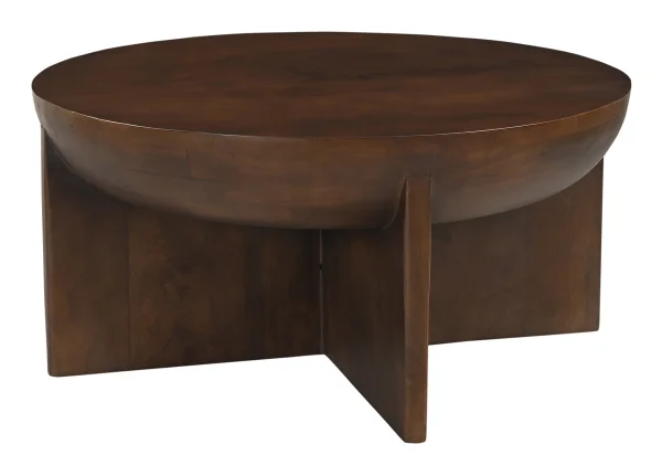 Artistiq Ronde Salontafel Makesha Mangohout, 90cm - Bruin