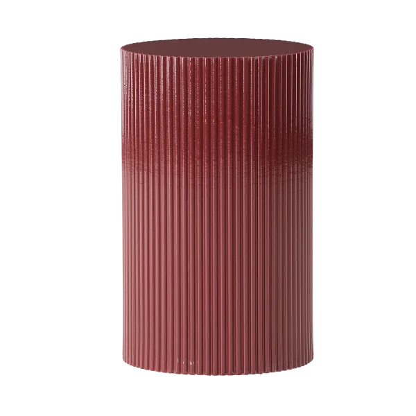 Asa houten bijzettafel bordeaux rood - Ø 31 cm