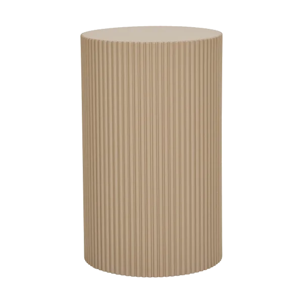 Asa houten bijzettafel donker beige - Ø 30 cm