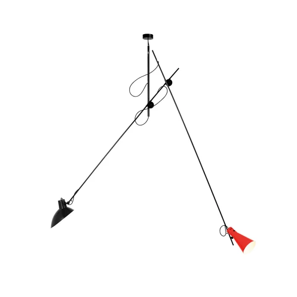 Astep - VV Cinquanta Hanglamp Black/Black and Red