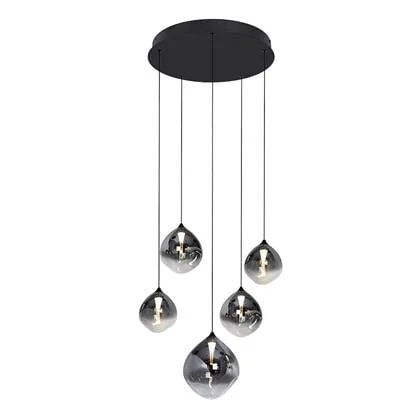 Atmooz Rosado Hanglamp - Ø55 x H170 cm - Organisch Grijs Glas