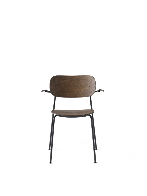 Audo Co Chair w/ Armrest - donker eiken - Dakar zwart