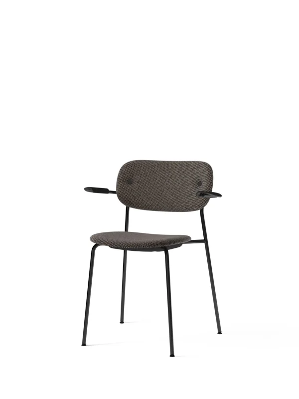 Audo Co Dining Chair met Armleuning - Armleuning eiken zwart - Doppiopanama 001 - zwart