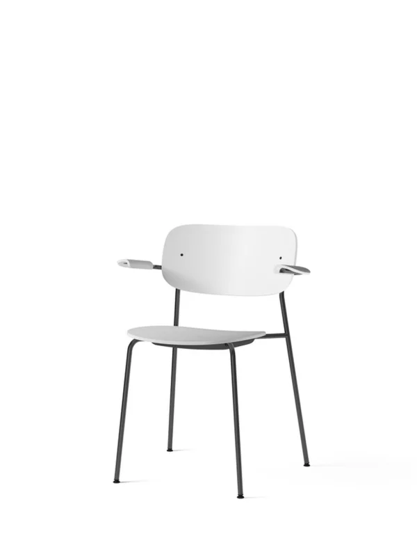 Audo Co Dining Chair Plastic met armleuningen - White