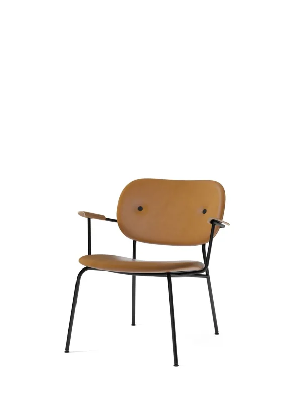 Audo Co Lounge Chair volledig gestoffeerd - Dakar 0250 - Armleuning eiken natuur