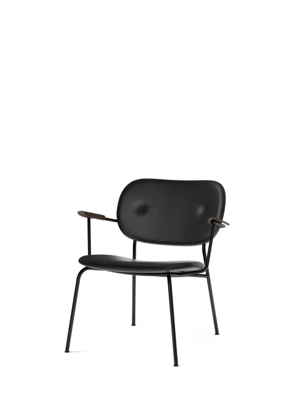 Audo Co Lounge Chair volledig gestoffeerd - Dakar 0842 - Armleuning einken donker gebeitst