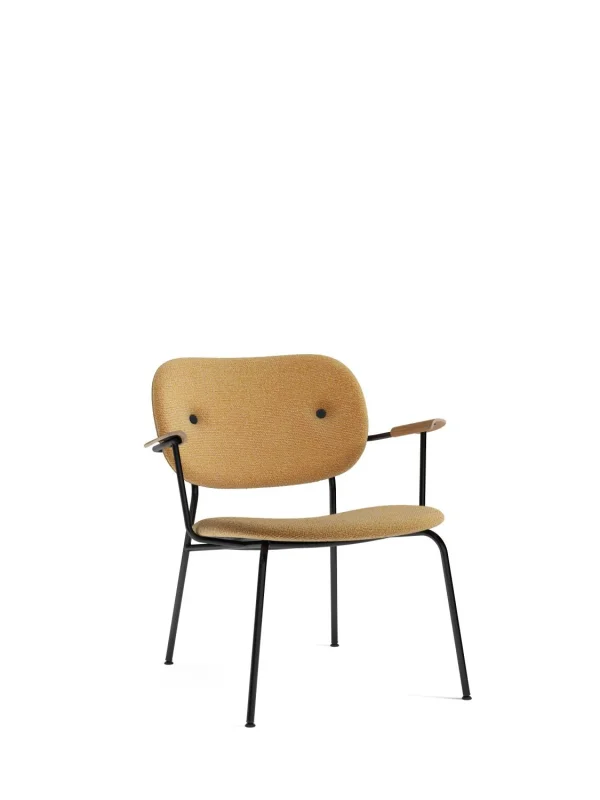 Audo Co Lounge Chair volledig gestoffeerd - Moss 022 - Armleuning eiken natuur