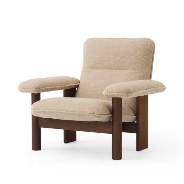 Audo Copenhagen Brasilia fauteuil Dark oak-Bouclé 02 beige