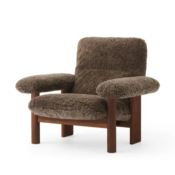 Audo Copenhagen Brasilia fauteuil Walnut-Root sheepskin