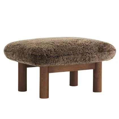 Audo Copenhagen Brasilia voetenbank donker eiken Sheepskin Root