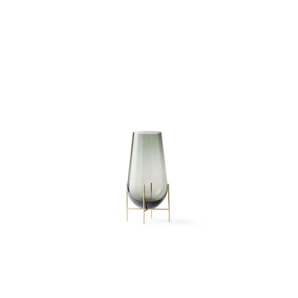 Audo Copenhagen - Echasse Vaas Small Smoke/Brushed Brass