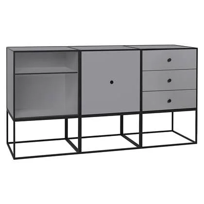 Audo Copenhagen Frame 49 Trio dressoir donkergrijs