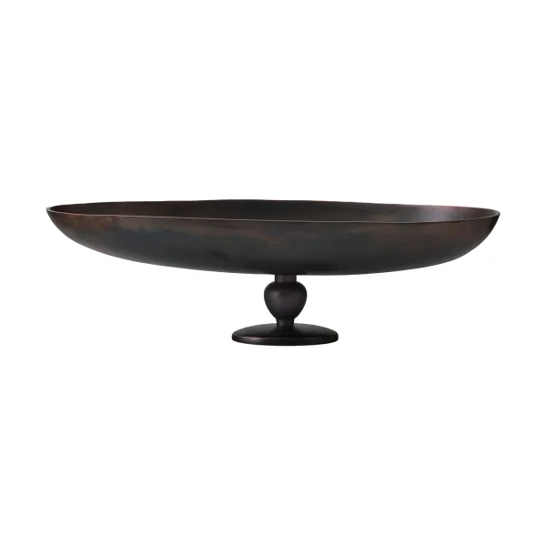 Audo Copenhagen Pavot serveerschaal op voet Bruin
