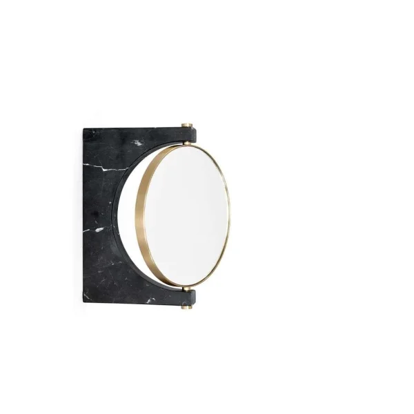 Audo Copenhagen - Pepe Marble Spiegel Muur Brass/Black