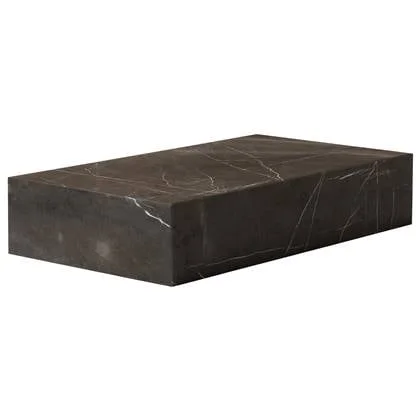 Audo Copenhagen Plinth Grand salontafel 137x76 Kendzo marmer grijs