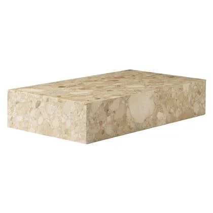 Audo Copenhagen Plinth Grand salontafel 137x76 Kunis Breccia marmer