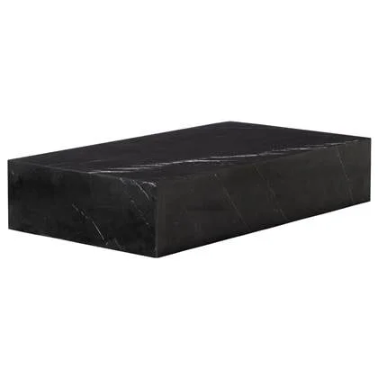 Audo Copenhagen Plinth Grand salontafel 137x76 Marquina marmer zwart