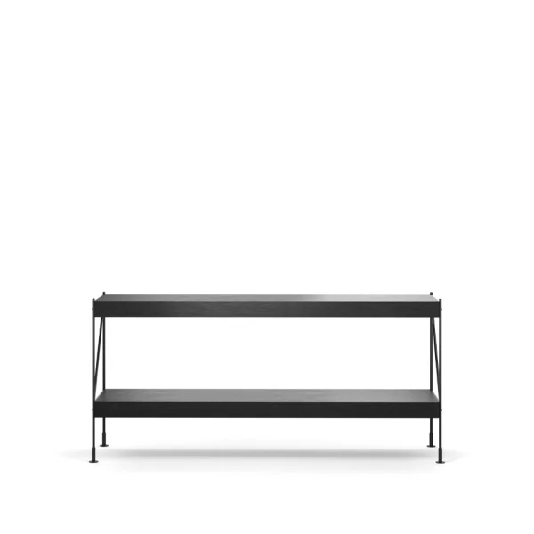 Audo Copenhagen Zet kastensysteem oak black stained, 1x2, black steel base