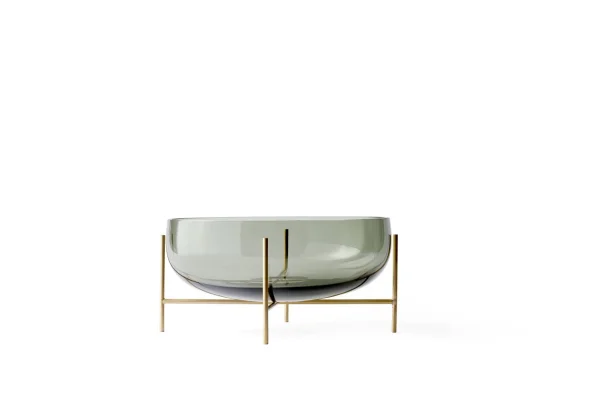 Audo Echasse Schaal - groot - gerookt glas