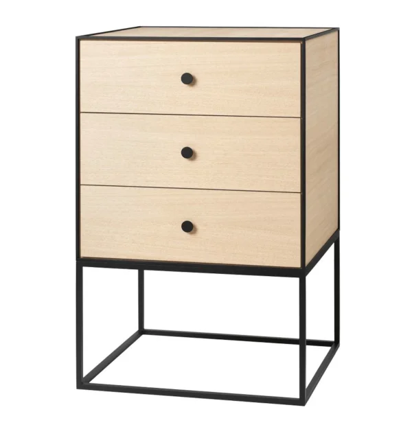 Audo Frame Sideboard - eiken - met drie lades - 49 x 42 cm