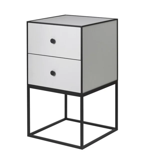 Audo Frame Sideboard - lichtgrijs - met twee lades - 35 x 35 cm