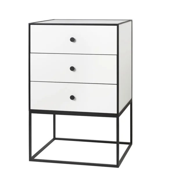 Audo Frame Sideboard - wit - met drie lades - 49 x 42 cm