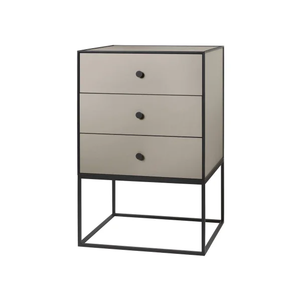 Audo Frame Sideboard - zand greige - met drie lades - Lengte 49 cm