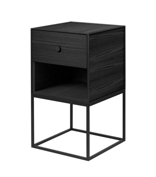 Audo Frame Sideboard - zwart essen - met een lade - 35 x 35 cm