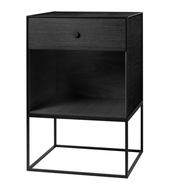 Audo Frame Sideboard - zwart essen - met een lade - 49 x 42 cm