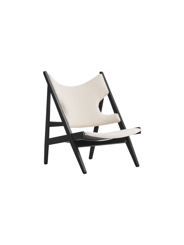 Audo Knitting Lounge Chair - black-stained oak/Barnum Bouclé COL 24