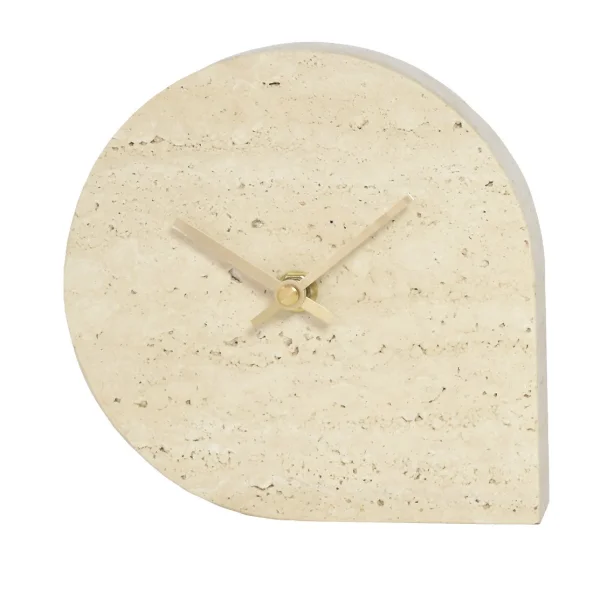 AYTM STILLA klok 15,8x16 cm Travertine