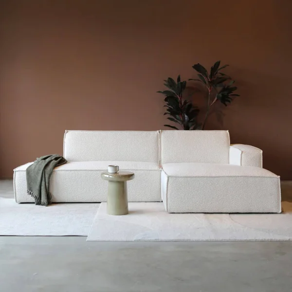 Bank Enzo - Naturel chaise longue rechts