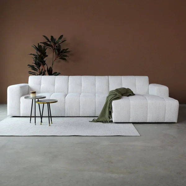 Bank Wave - Beige chaise longue rechts