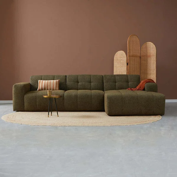 Bank Wave - Groen chaise longue rechts