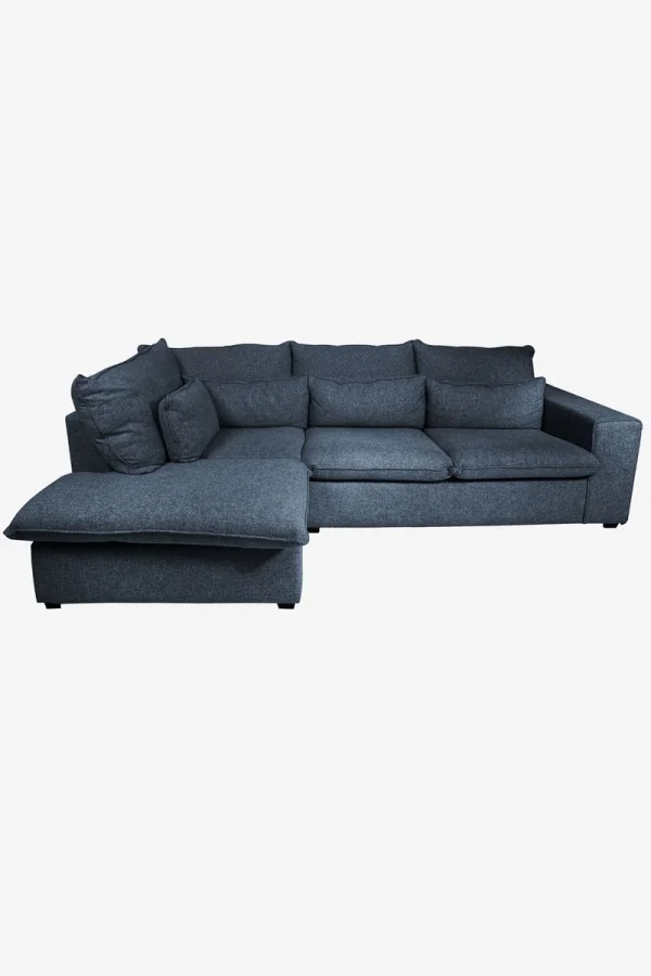 Baron bank 2.5-zits lounge links donkerblauw melee